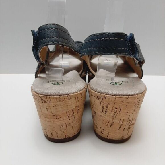 PLANET by EARTH Dawson Open Toe Wedge Slingback Sandals Blue Sz 9 M - Picture 9 of 13